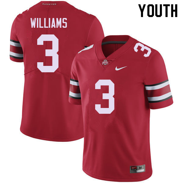Youth #3 Miyan Williams Ohio State Buckeyes College Football Jerseys Sale-Red